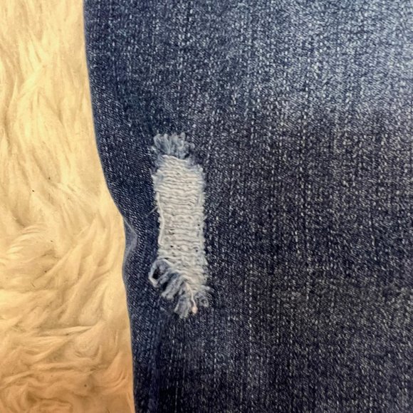 Spanx Distressed Ankle Skinny Jeans - Medium Wash, Medium - Picture 6 of 8